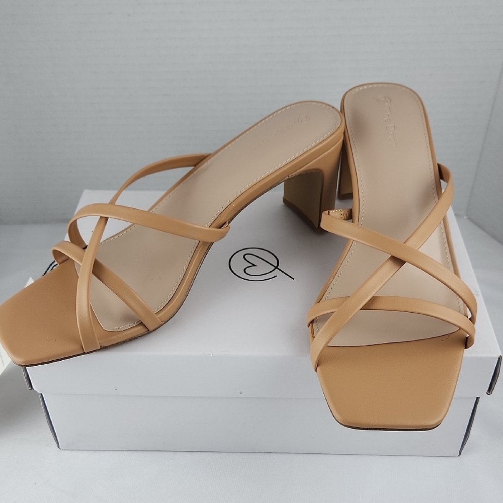 The Drop Amelie Womans Rectangular Heel And Square Toe